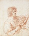 Study Of A Youth Holding A Swag Of Drapery - Giovanni Francesco Guercino (BARBIERI)