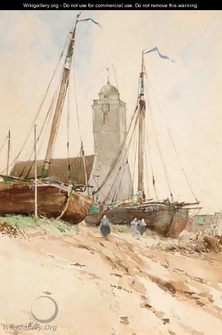 Fishing Boats In Katwijk Aan Zee - Edouard Elle