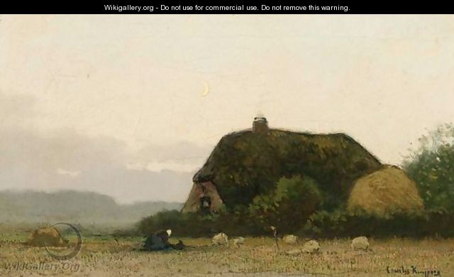 A Peasant Woman Near A Farm - Cornelis Kuypers