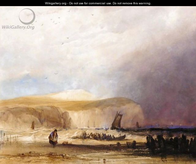 Squall Approaching The Coast, Northern France - Charles Bentley