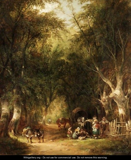 Resting In A Wooded Glade - William Shayer, Snr