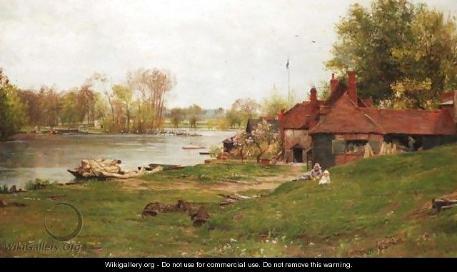 The Thames At Pangbourne - James Aumonier