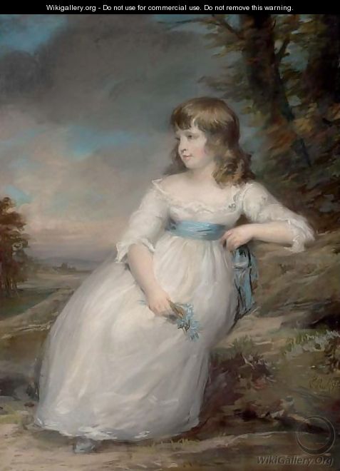 A Portrait Of A Seated Young Girl - (after) Faithful Christohper Pack