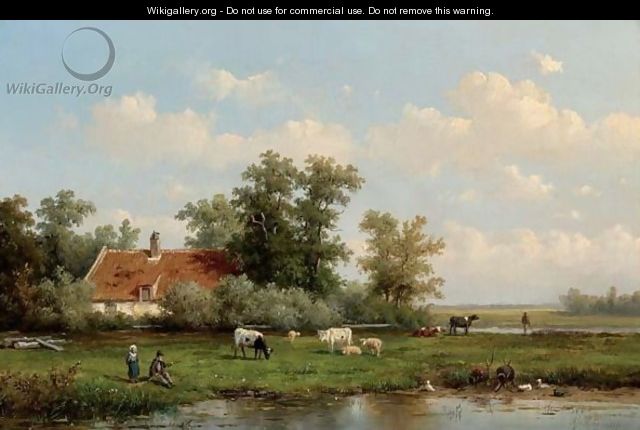 Gathering Wood - Anthonie Jacobus Van Wijngaerdt