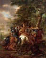 A Cavalry Battle Scene Between Turks And Christians - (after) Abraham Van Calraet