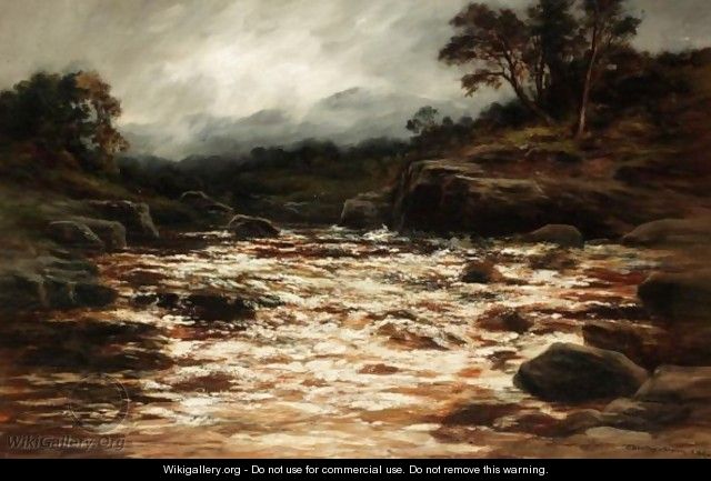 A Perthshire River View - William Beattie Brown