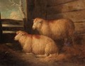 Two Sheep In A Stable - (after) George Morland
