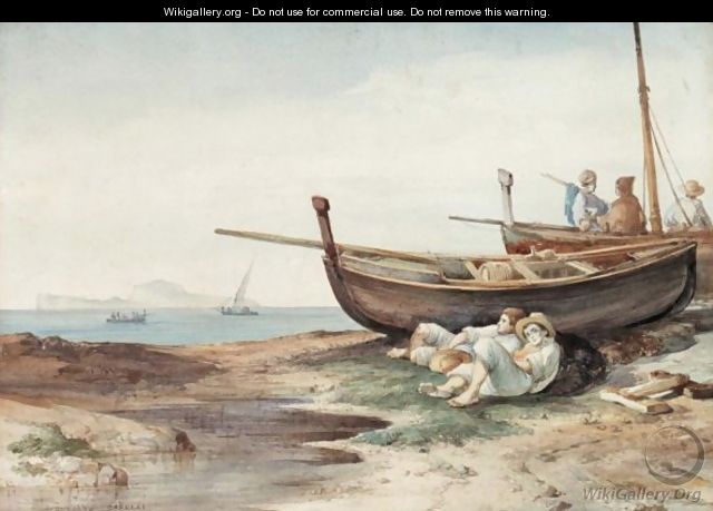 Fishermen At Rest - Consalvo Carelli