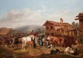 Ein Viehmarkt Im Bayrischen Gebirge (Cow Market In The Bavarian Alps) - Benno Adam