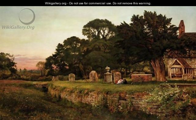 In A Country Churchyard, Wittington, Worcester - Benjamin Williams Leader