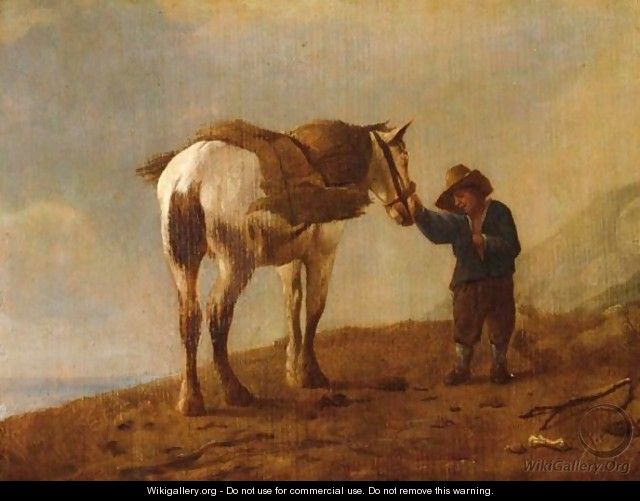 A Traveller With His Horse In A Landscape - (after) Philips Wouwerman