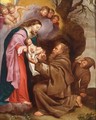 Madonna And Child Together With Saint Francis And Saint Dominic - Flemish School