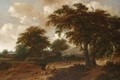 A Wooded Landscape With Travellers Resting With Their Dogs - (after) Roelof Van Vries