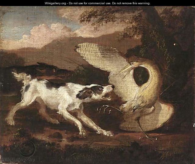 Dogs Attacking A Heron - Abraham Danielsz Hondius