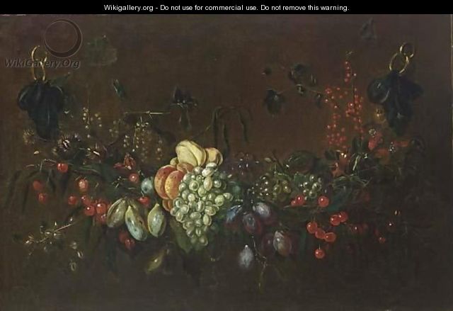 Still Life Of Grapes, Currants, Peaches, Pears And Plums - (after) Adriaen Van Utrecht
