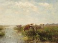 Cows In A Polder Landscape - Fedor Van Kregten