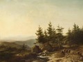A Traveller In A Mountainous Landscape - Cornelis Lieste