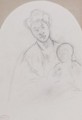 Femme Tenant Son Enfant Sur Les Genoux (Mother Jeanne Holding Her Baby) - Mary Cassatt