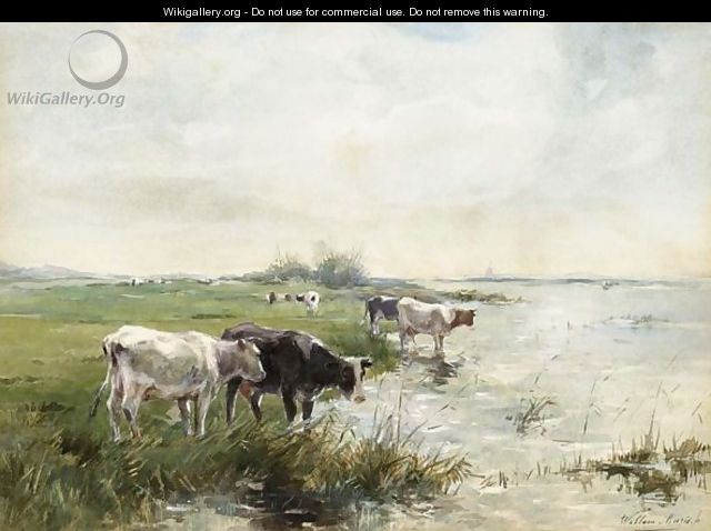 Watering Cows In A Polder Landscape 2 - Willem Maris
