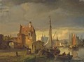 A View Of A Town On The Waterfront - Carl Frederik Sorensen