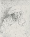 Sick Woman With A Large White Headdress - Rembrandt Van Rijn