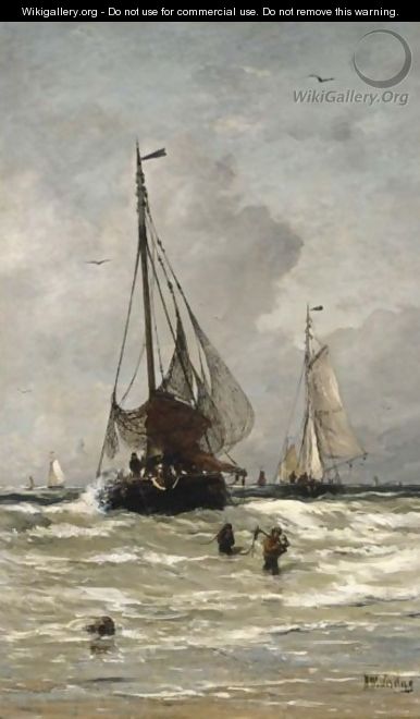 The Return Of The Fishing Boats - Hendrik Willem Mesdag