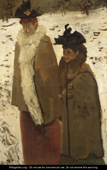 Two Girls In The Snow, Amsterdam - George Hendrik Breitner