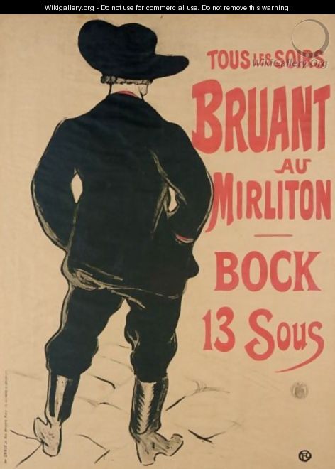 Aristde Bruant - Henri De Toulouse-Lautrec