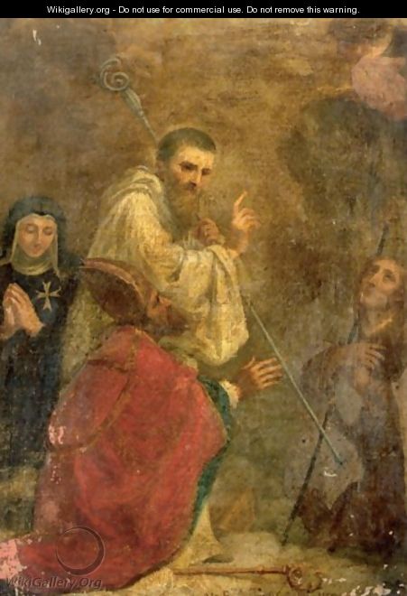 A Religious Scene With Four Saints - Giovanni Baptista Tempesti
