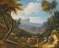 An Italianate Landscape With Drovers And Their Animals In The Foreground - Anglo-Flemish School