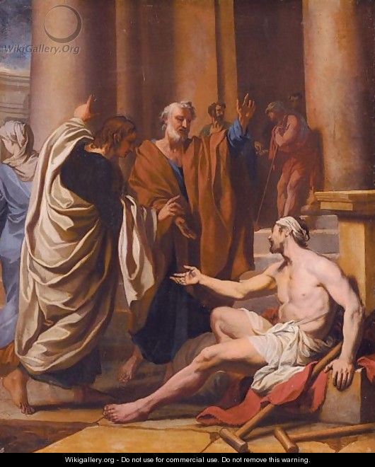 Saints Paul And Barnabas Healing The Cripple At Lystra - French School