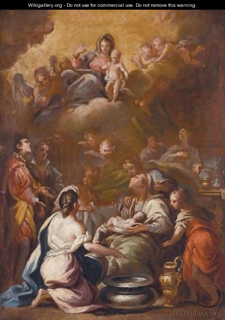 The Birth Of The Virgin - (after) Luca Giordano