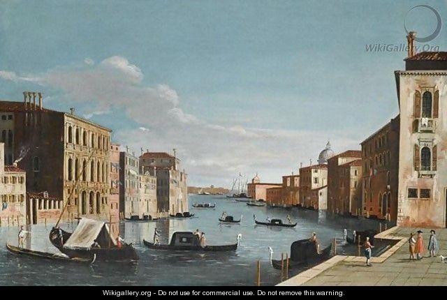 Venice, A View Of The Grand Canal, Looking East, From The Campo Di San Vio - (after) The Master Of The Langmatt Foundation View Domenichini