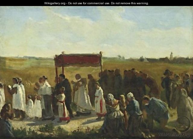 Study For The Blessing Of The Wheat In Artois - Jules (Adolphe Aime Louis) Breton