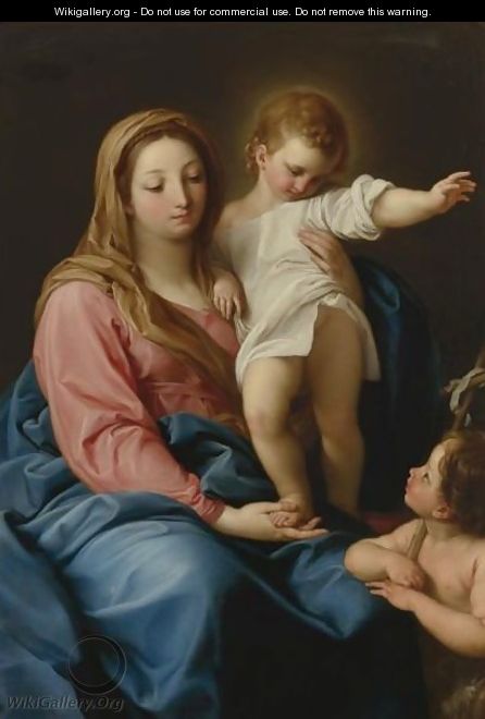 The Madonna And Child With The Infant Saint John The Baptist - Pompeo Gerolamo Batoni