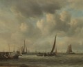 A Kaag And Other Dutch Coastal Vessels Putting Out From A Jetty, The Dutch Fleet Beyond - Willem van de, the Elder Velde
