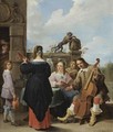 A Family Concert On The Terrace Of A Country House A Self Portrait Of The Artist With His Family - David The Younger Teniers
