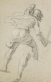 A Standing Soldier Seen From Behind, And A Separate Study Of His Left Leg - (after) Le Brun, Charles