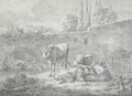 Shepherds Tending A Herd Of Sheep And Cattle - Willem Romeyn