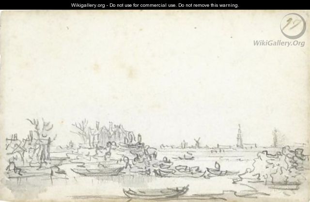 The Breach Of The Dike At Houtewael - Jan van Goyen