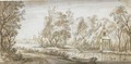 River Landscape With A Cottage Amongst Trees - (after) Adriaen Hendriksz. Verboom