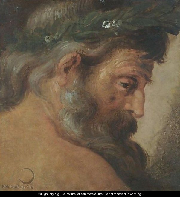 Profile Study Of The Head Of A Bearded Man, Wearing A Laurel Wreath (