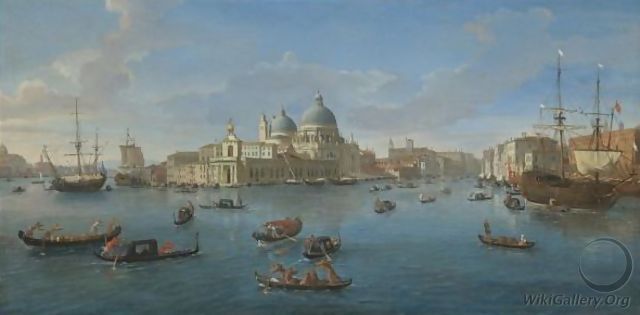 Venice, A View Of The Bacino Di San Marco Looking West With The Punta Della Dogana And The Entrance To The Grand Canal - Caspar Andriaans Van Wittel