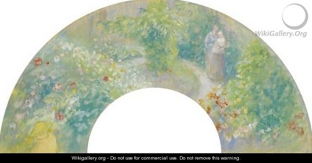 Femme Portant Un Enfant Dans Un Jardin - Camille Pissarro