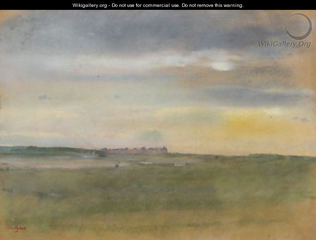 Paysage, Soleil Couchant - Edgar Degas