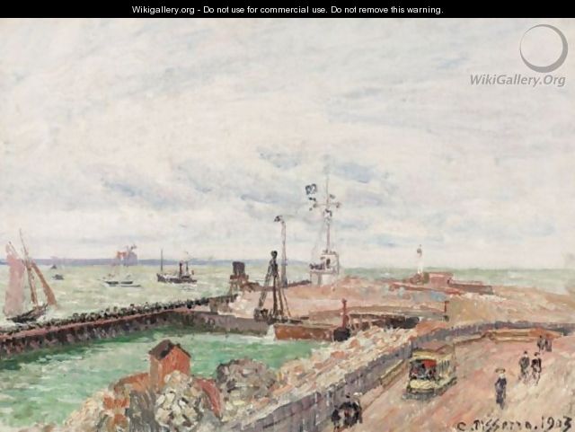 La Jetee Et La Semaphore Du Havre - Camille Pissarro