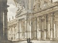 An Architectural Composition With An Arch And Colonnade - Charles Michel-Ange Challe