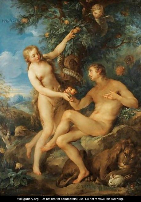 Adam Et Eve - Francois Lemoine (see Lemoyne)