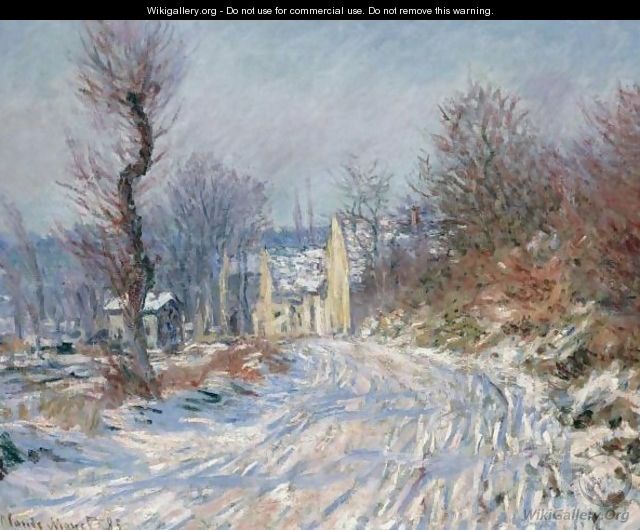 Route De Giverny En Hiver - Claude Oscar Monet