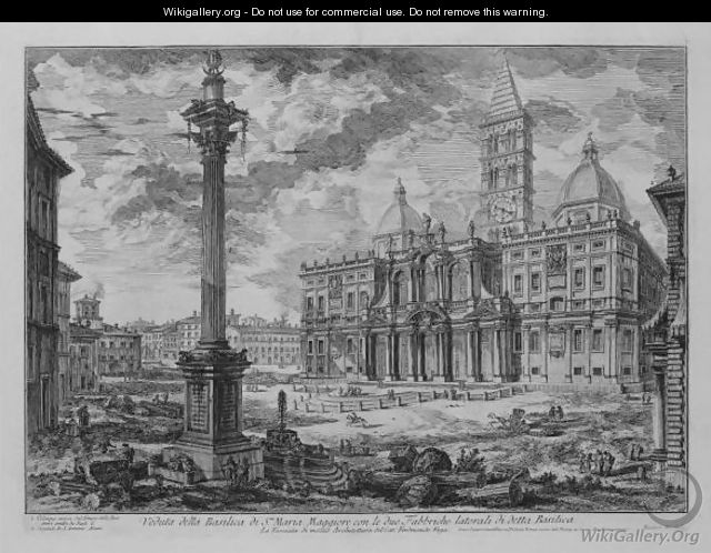 S. Maria Maggiore With The Obelisk In The Piazza Dell